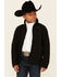 Image #1 - Powder River Outfitters Boys' Black Honeycomb Performance Zip-Front Fleece Jacket , , hi-res