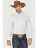 Resistol Men's Milton Small Check Plaid Long Sleeve Button Down Western Shirt , White, hi-res