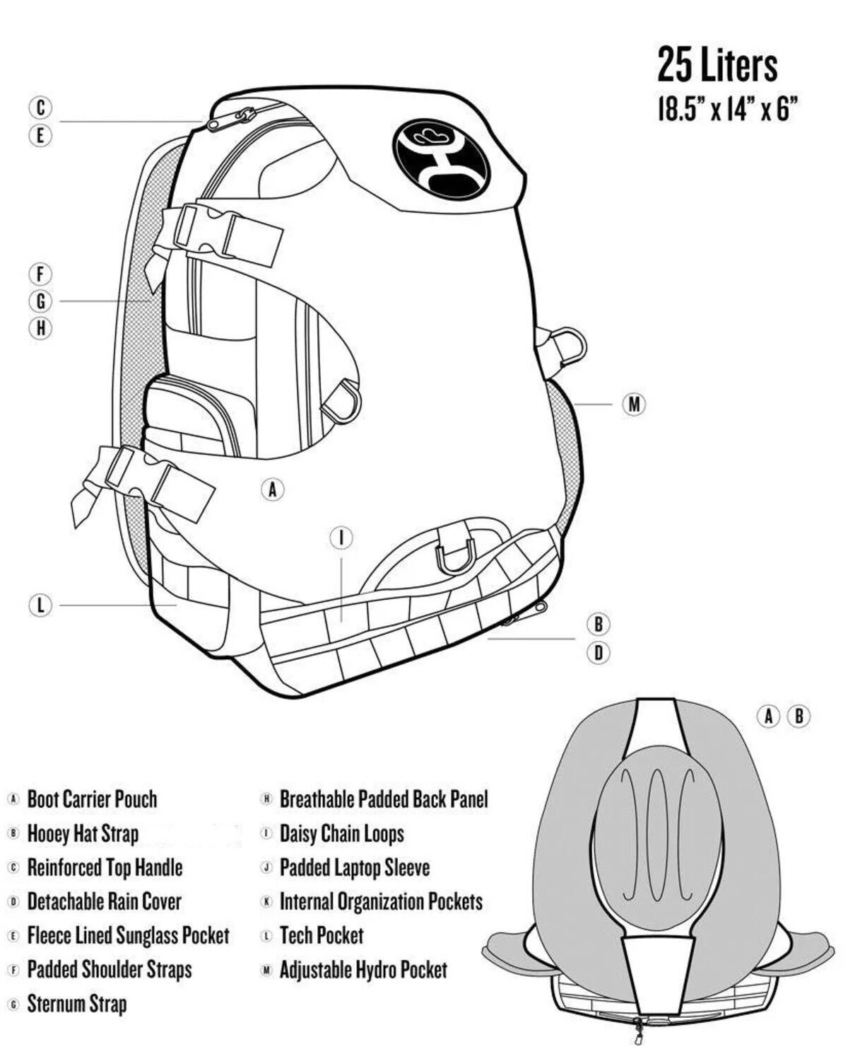 Image #3 - Hooey Mule Backpack, Brown, hi-res