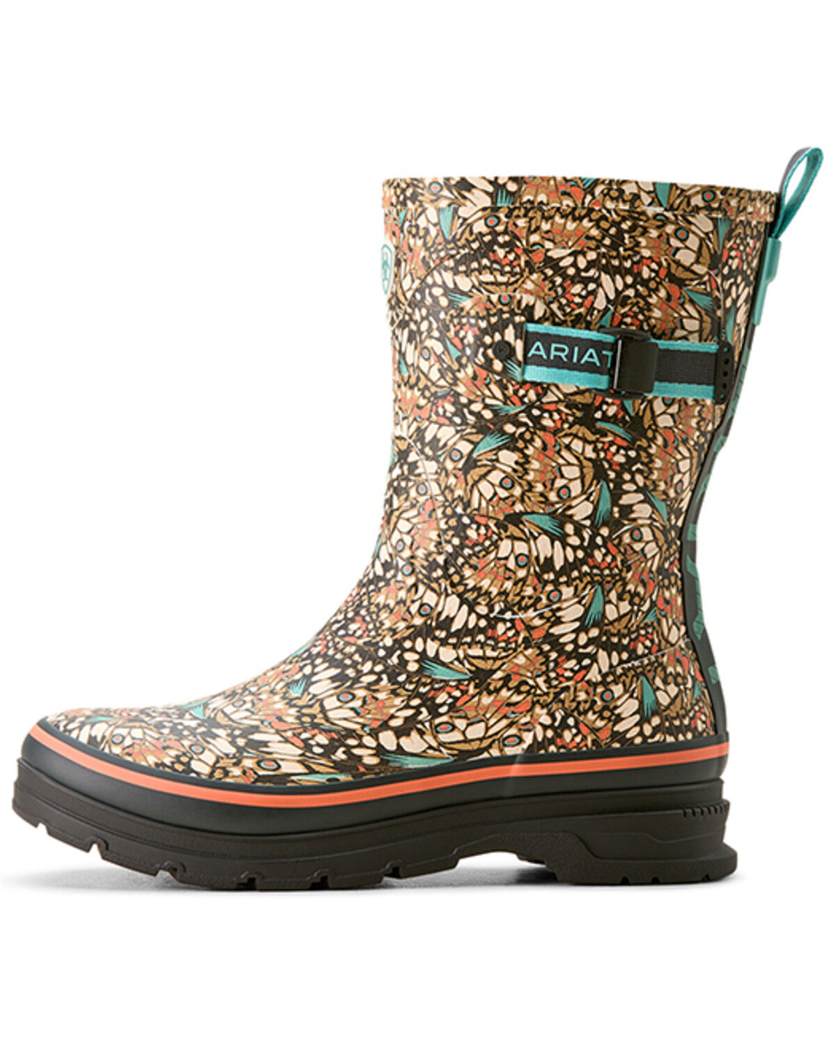 Image #2 - Ariat Women's Kelmarsh Butterfly Print Waterproof Rubber Boots - Round Toe, Multi, hi-res