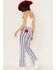 Image #3 - Free People Women's Firecracker Star & Stripe Flare Jeans, Blue, hi-res