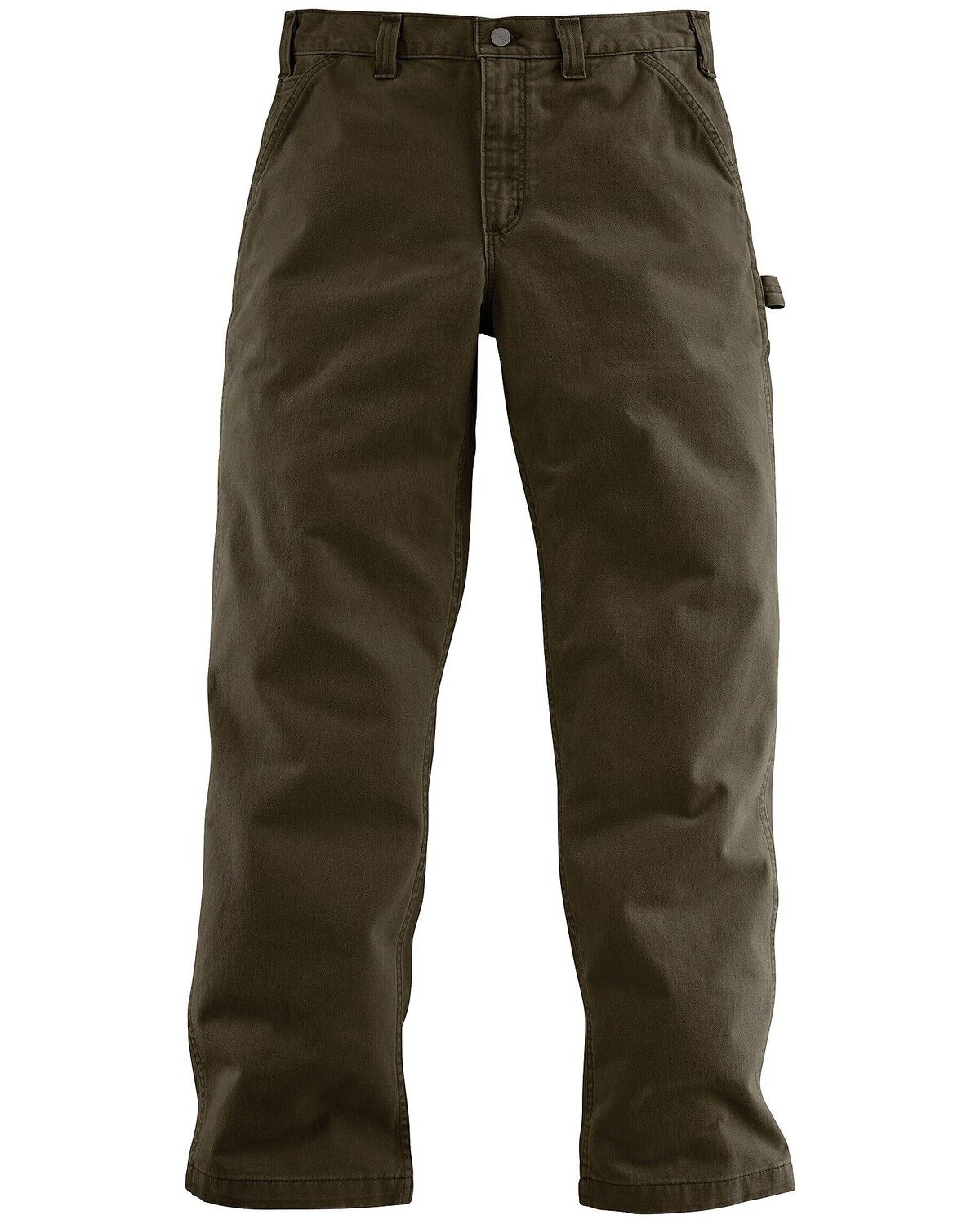 Image #2 - Carhartt Men's Washed Twill Dungaree Relaxed Fit Work Pants, Coffee, hi-res