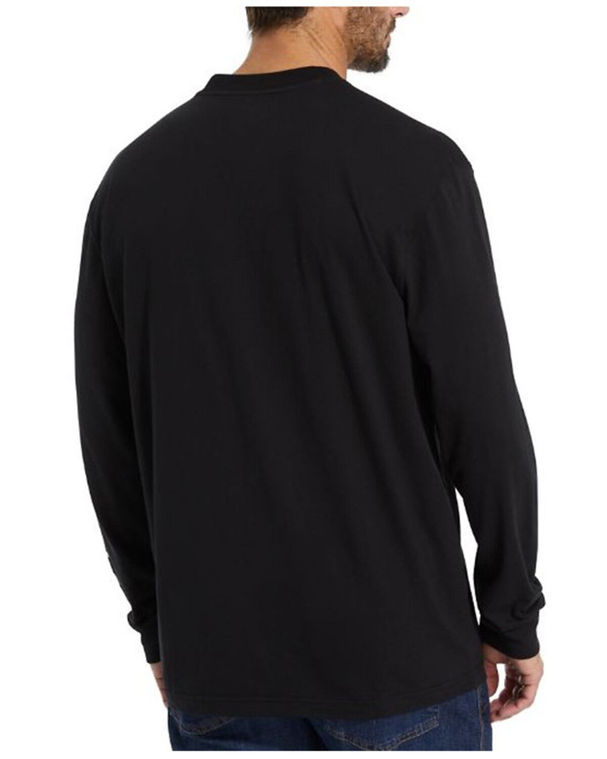 Image #2 - Wolverine Men's Americana Worker Logo Long Sleeve Work T-Shirt, Black, hi-res