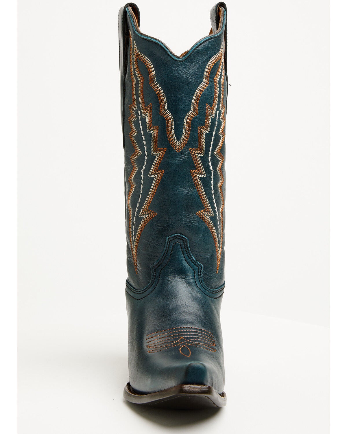 Image #4 - Circle G Women's Trian Western Boots - Snip Toe, Navy, hi-res