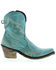 Liberty Black Women's Side Bug & Wrinkle Fontana Crack Short Western Boots - Pointed Toe, Turquoise, hi-res