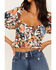 Image #2 - Show Me Your Mumu Women's Lila Butterfly Print Crop Top, Multi, hi-res