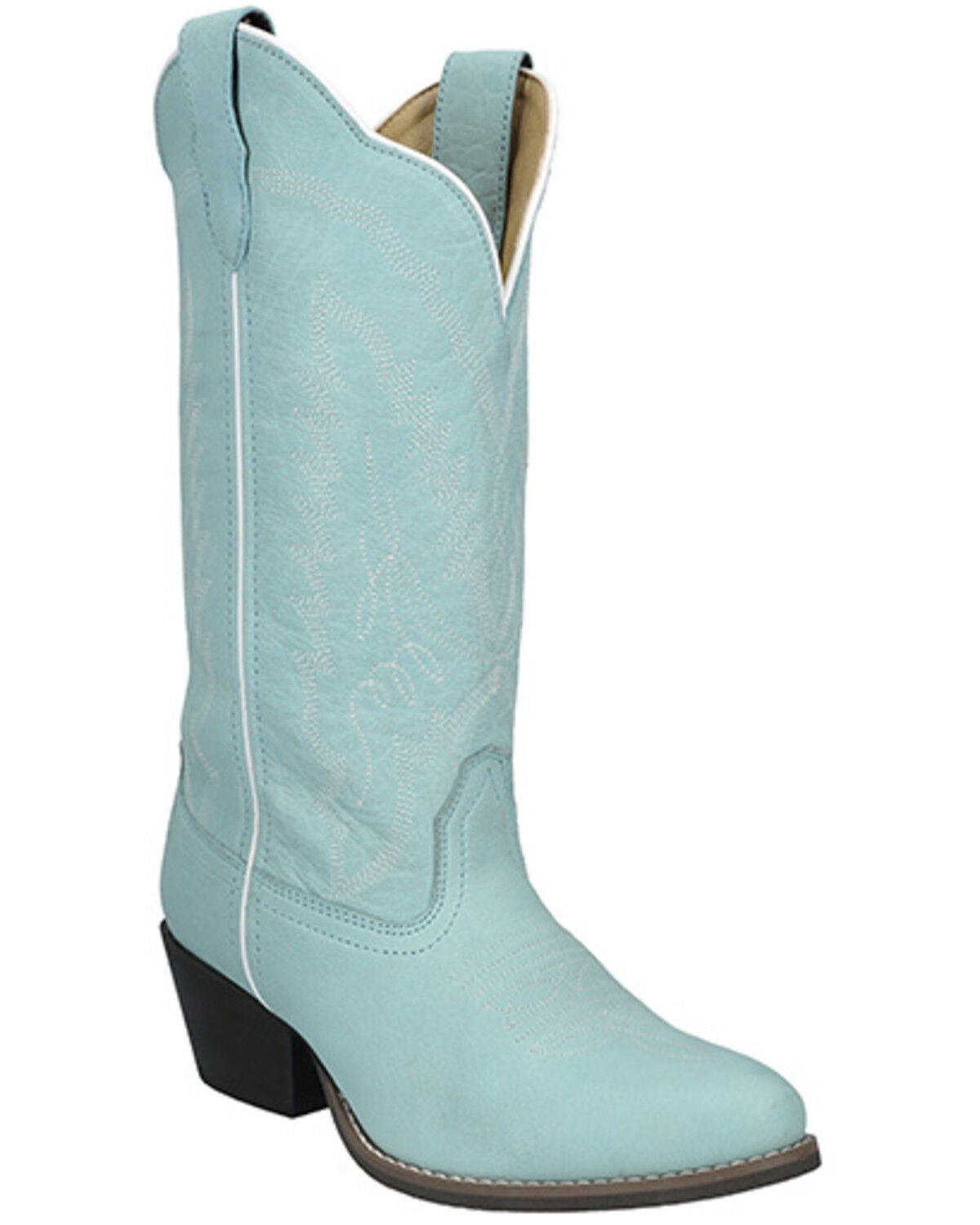 Image #1 - Smoky Mountain Women's Calloway Western Boots - Round Toe, Light Blue, hi-res