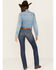 Ariat Women's R.E.A.L. Dark Wash Mid Rise Everlee Stretch Straight Jeans, Dark Wash, hi-res