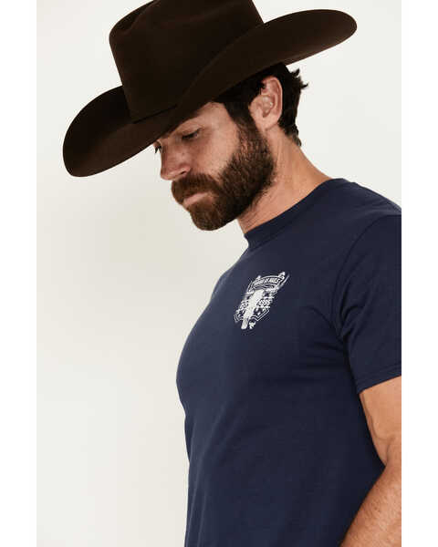 Image #2 - Cowboy Hardware Men's Tough As Nails Short Sleeve Graphic T-Shirt, Navy, hi-res