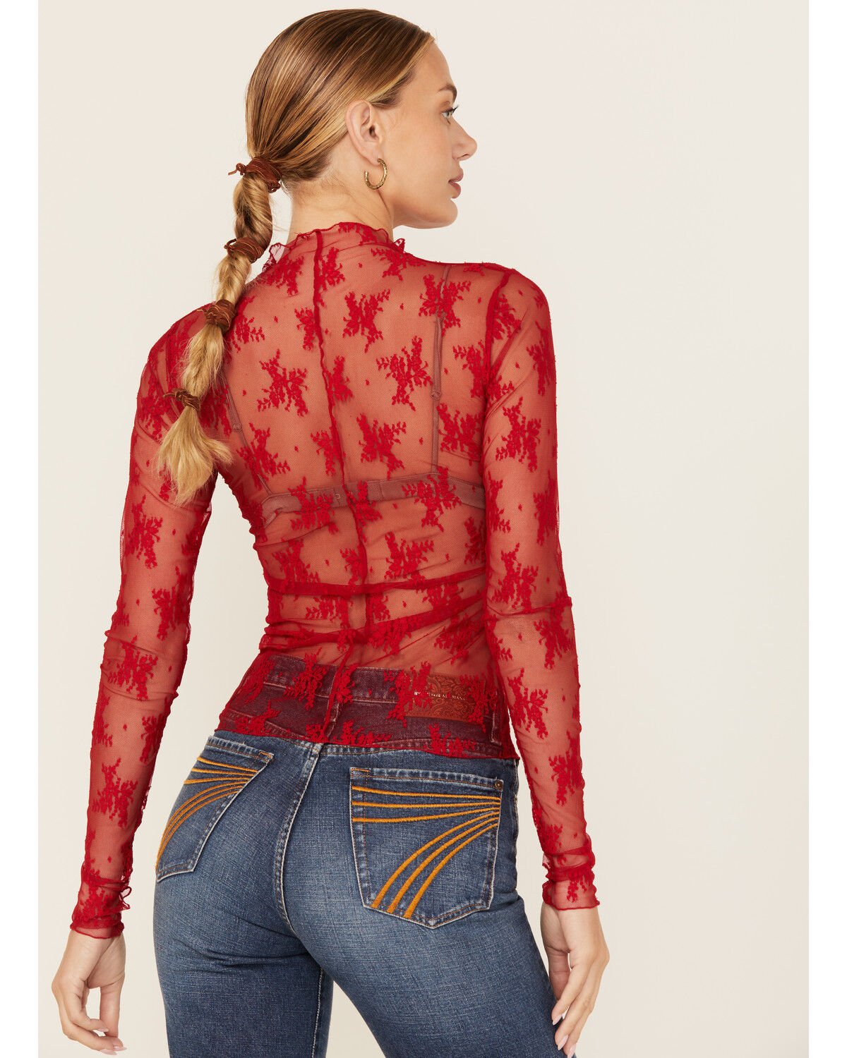 Image #4 - Free People Women's Lady Lux Layering Top, Red, hi-res