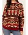 Image #3 - Cotton & Rye Women's Southwestern Print Button Sweater, Burgundy, hi-res