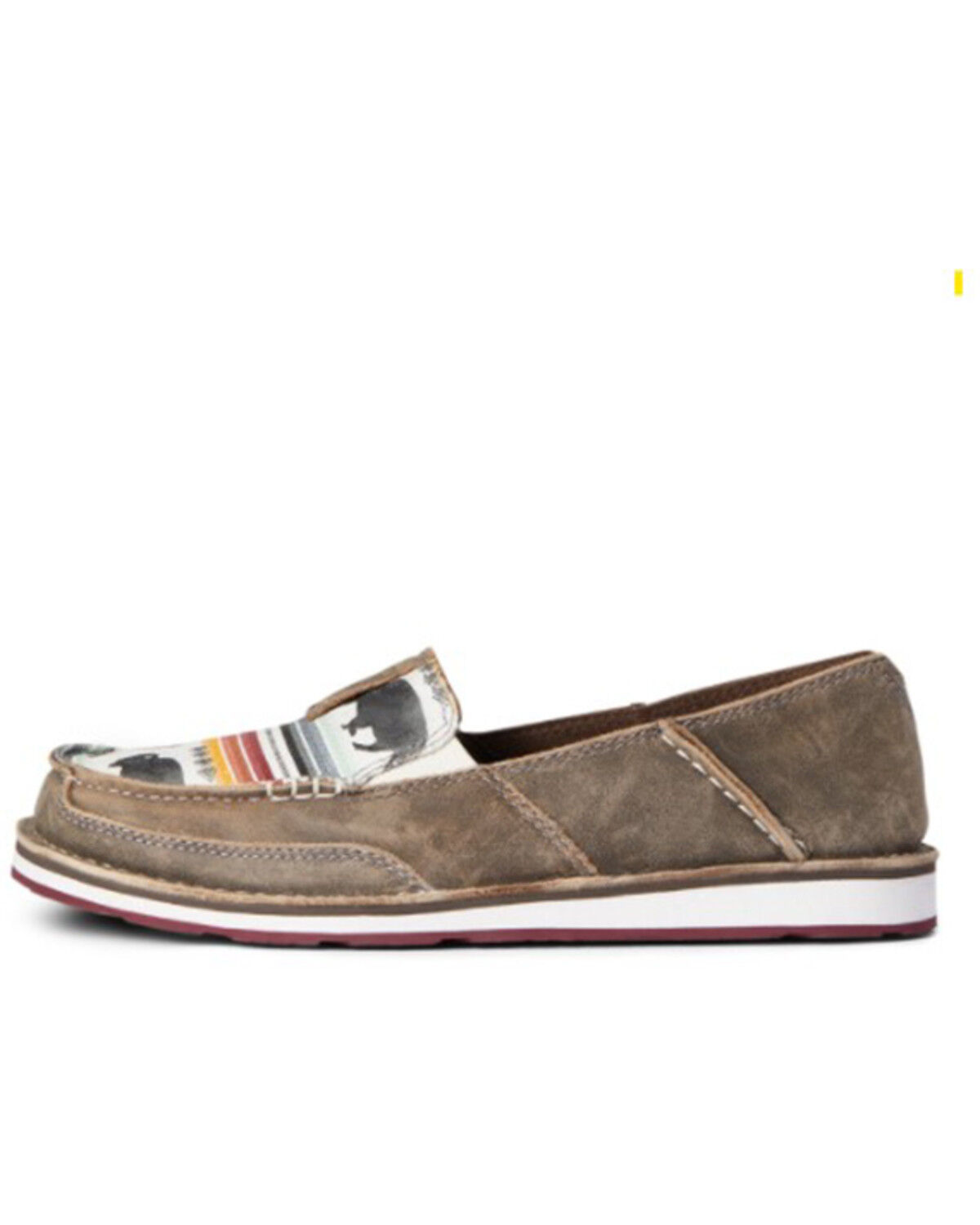 Image #2 - Ariat Women's Buffalo Print Casual Vamp Cruiser Shoes - Moc Toe, Brown, hi-res