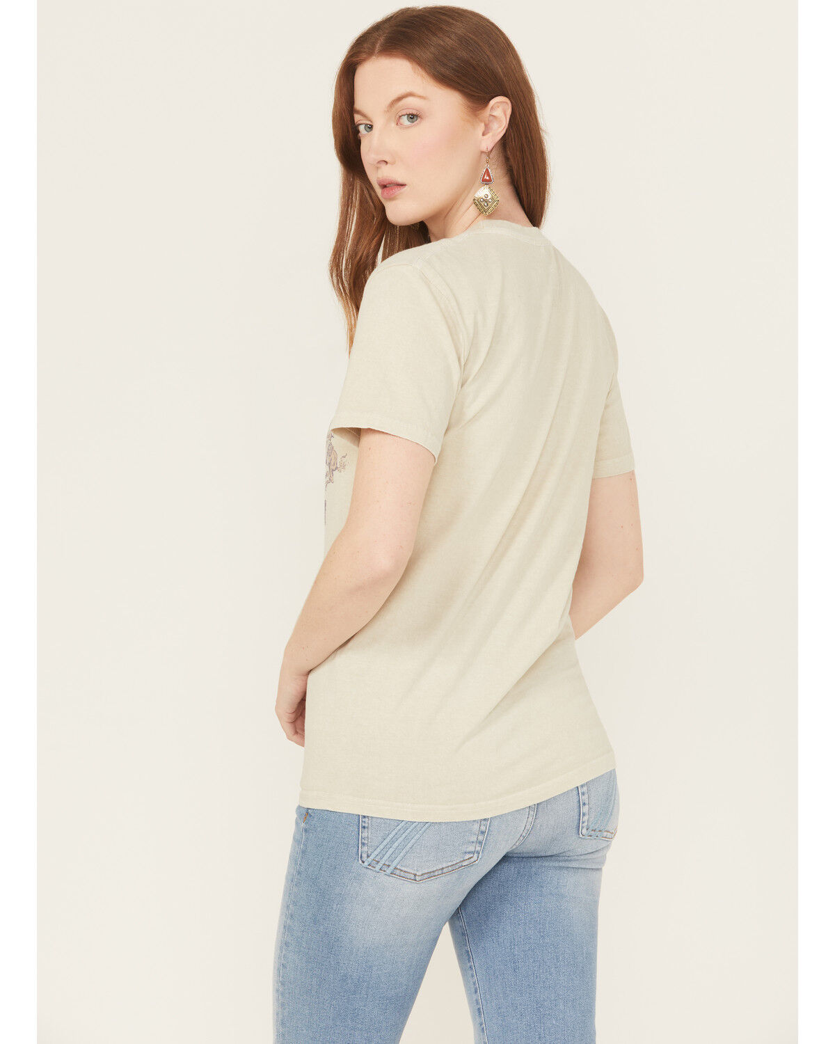 Image #4 - Youth in Revolt Women's Cowboy Time Short Sleeve Graphic Tee, Cream, hi-res