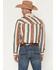 Image #4 - RANK 45&reg; Men's Range Rider Striped Long Sleeve Snap Performance Western Shirt, Ivory, hi-res