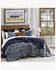 Image #1 - HiEnd Accents Settler Reversible Queen Size Quilt Set - 3 Piece, Blue, hi-res