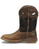 Double H Men's Zenon Waterproof Western Work Boots - Composite Toe, Black/brown, hi-res