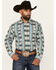 Image #1 - Wrangler Men's Checotah Southwestern Print Long Sleeve Snap Western Shirt, Multi, hi-res