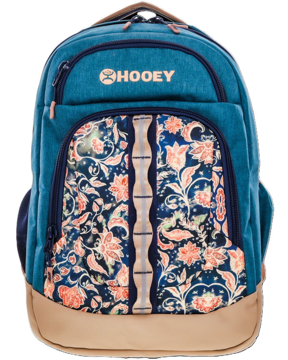 Hooey Ox Floral Print Backpack, Teal, hi-res