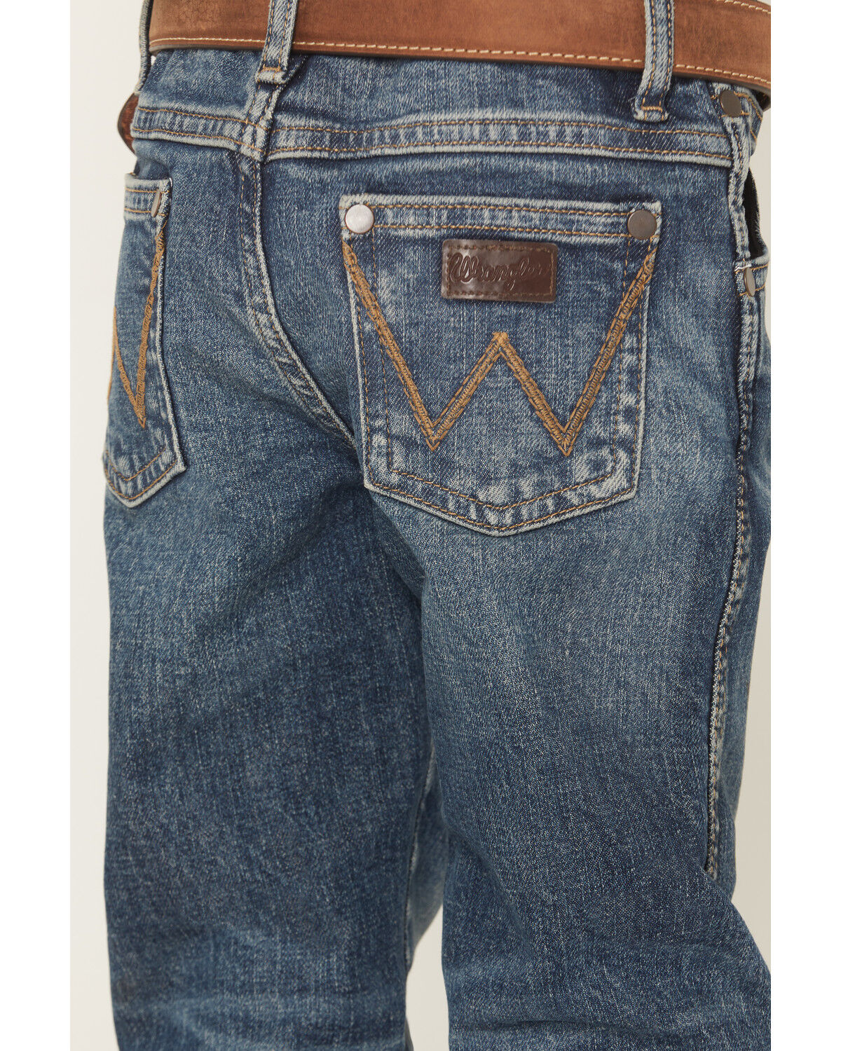 Image #4 - Wrangler Retro Little Boys' Whitley Slim Bootcut Stretch Denim Jeans, Blue, hi-res