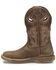 Image #3 - Double H Women's Ari Western Work Boots - Composite Toe, Brown, hi-res