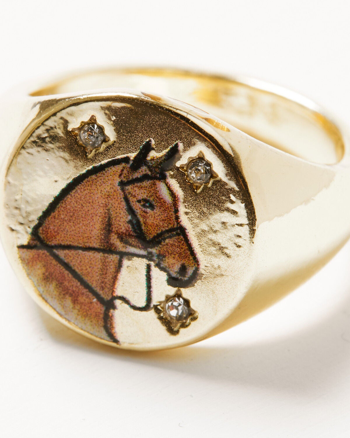 Image #2 - Shyanne Women's Western Muse Horse Icon Ring Set - 3 Piece, Gold, hi-res