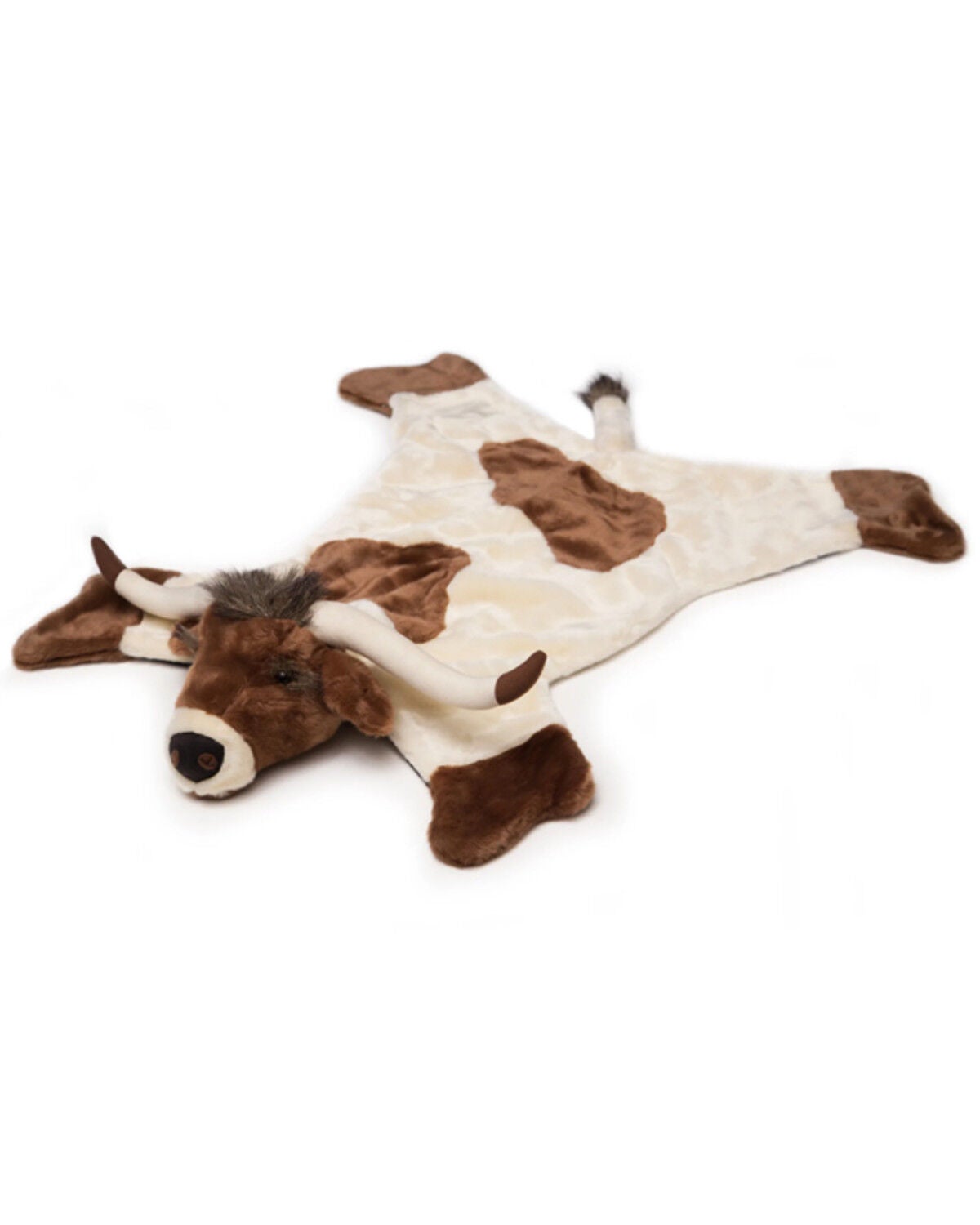 Carstens Home Unisex-Kid Small Longhorn Cow Kids Animal Rug, Brown, hi-res