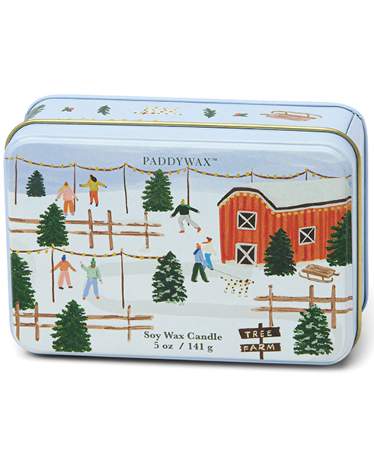 Image #1 - Paddywax 5oz Printed Tin Tabac & Pine Candle, Multi, hi-res