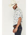 Image #2 - Cody James Men's Amos BBQ Western Print Short Sleeve Snap Western Shirt, Blue, hi-res