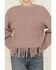 Image #3 - Beyond The Radar Women's Fringe Textured Mauve Pullover Sweater, , hi-res