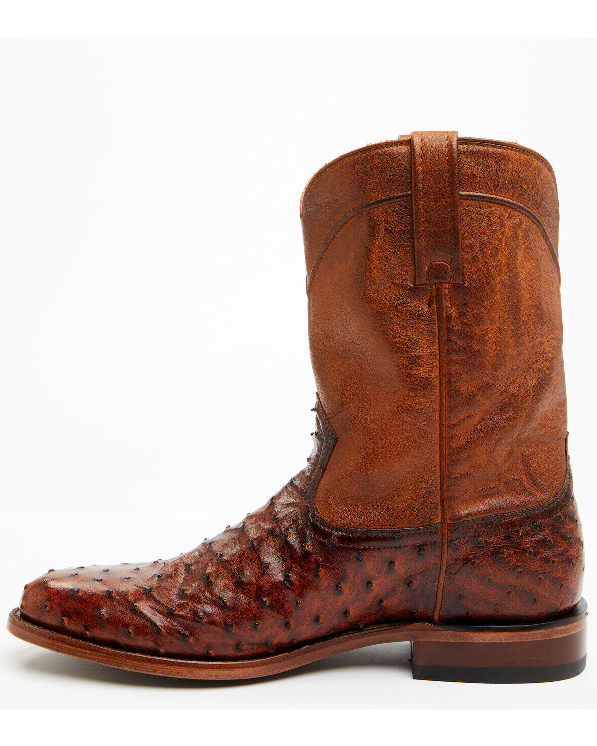 Image #3 - Cody James Black 1978® Men's Carmen Exotic Full-Quill Ostrich Roper Boots - Round Toe, Cognac, hi-res