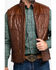 Image #4 - Scully Leatherwear Men's Quilted Leather Vest , , hi-res