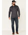 Rock & Roll Denim Men's FR Geo Print Long Sleeve Work Shirt , Charcoal, hi-res