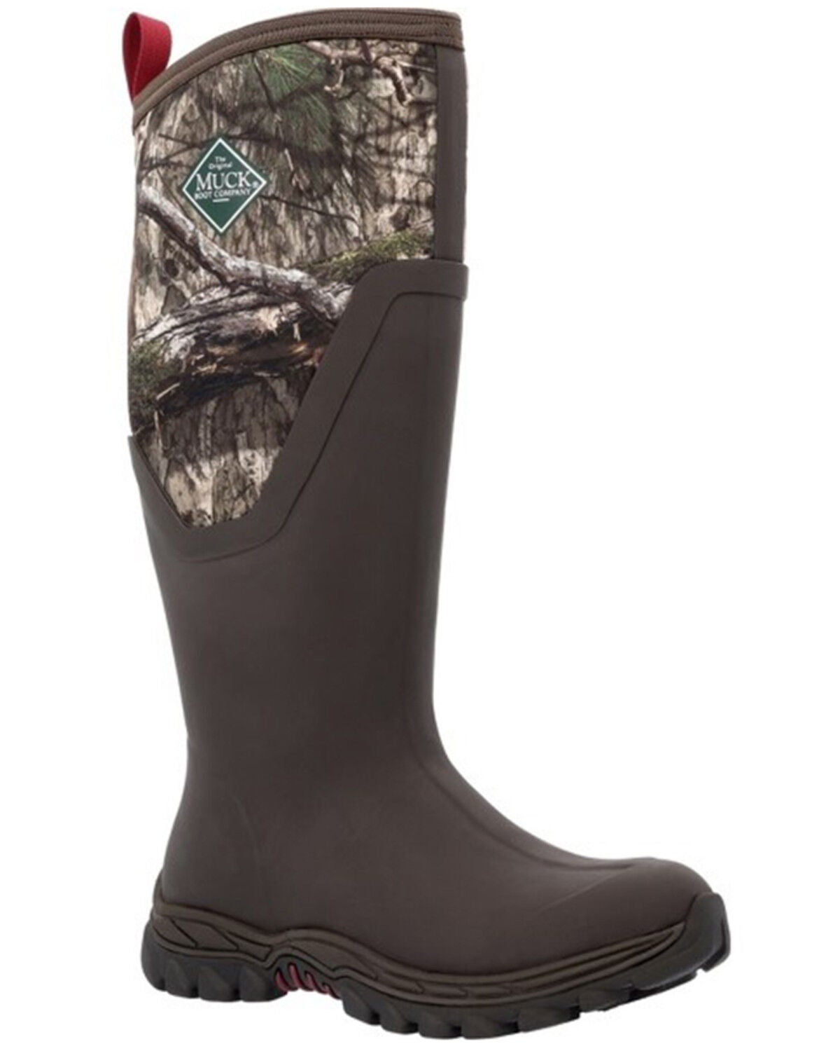 Muck Boots Women's Mossy Oak&reg; Country DNA&trade; Arctic Sport II Tall Work Boots - Round Toe, Dark Brown, hi-res