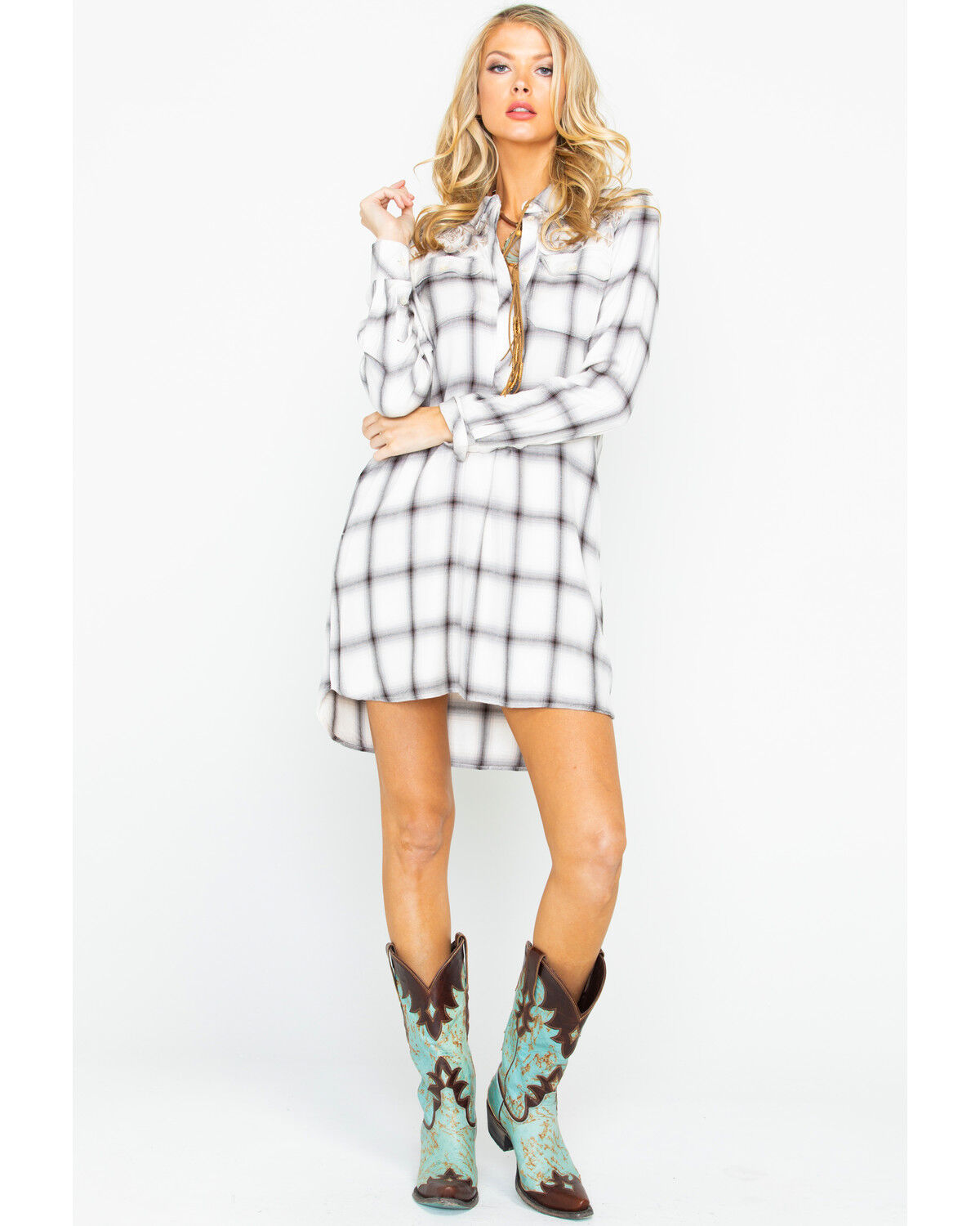 western shirt dress