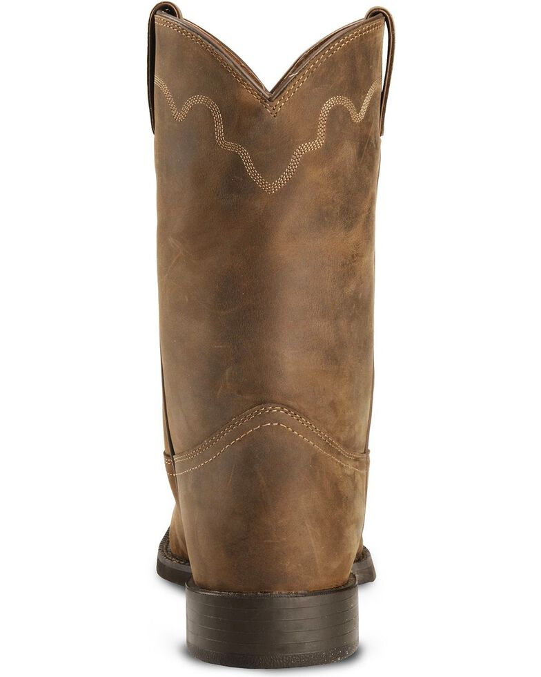 Justin Stampede Roper Cowboy Boots Round Toe Sheplers