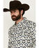 Image #2 - Cody James Men's Down Yonder Southwestern Print Long Sleeve Pearl Snap Western Shirt - Tall, Ivory, hi-res