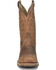 Image #4 - Double H Men's Anton Western Work Boots - Steel Toe, Brown, hi-res