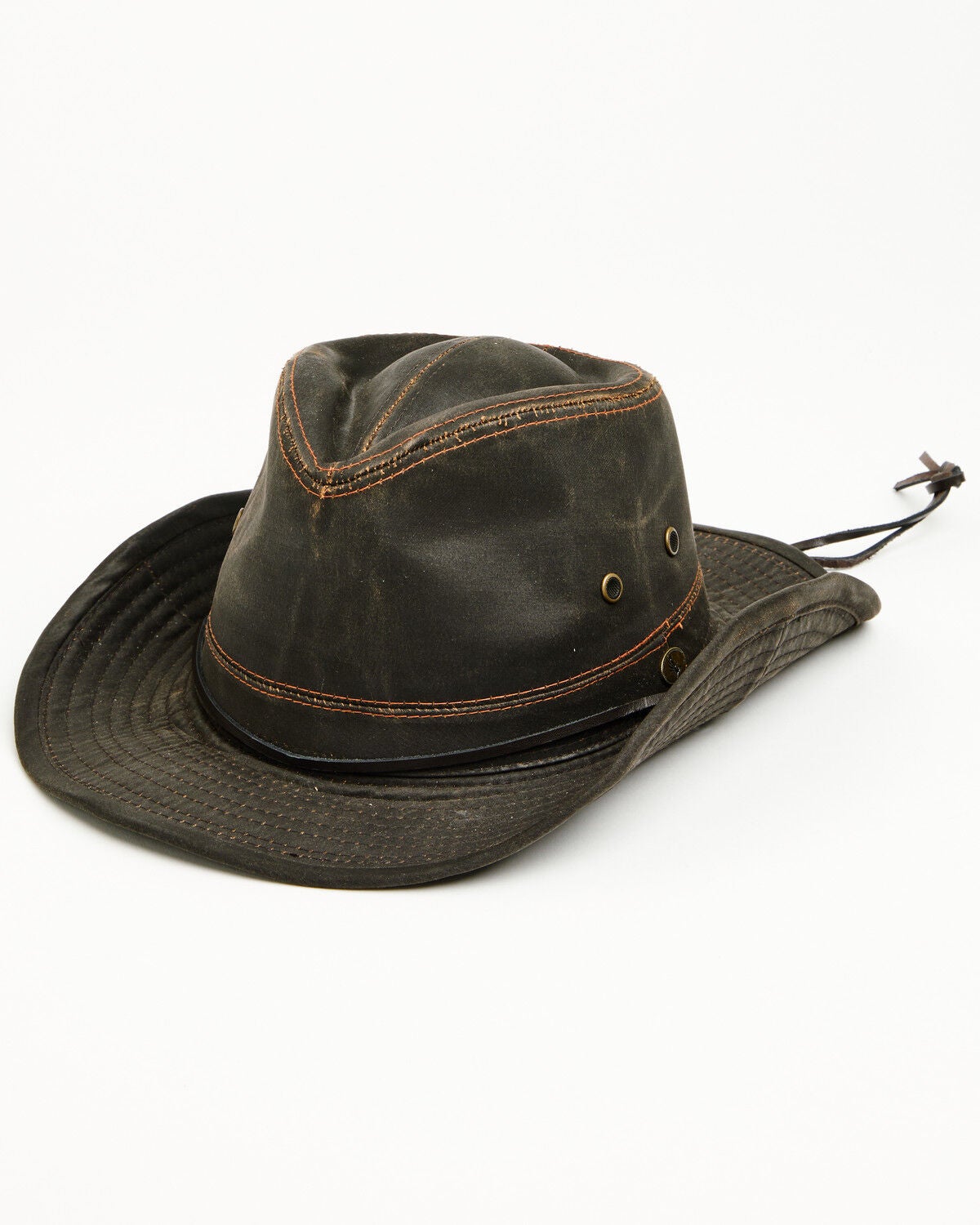 Image #1 - Cody James Men's Weathered Cotton Work Sun Hat, Brown, hi-res