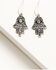 Image #4 - Shyanne Women's Cross Hamsa Metal Earring Set , Silver, hi-res