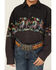 Image #2 - Roper Boys' Striped Border Print Long Sleeve Snap Western Shirt, Black, hi-res