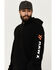 Image #1 - Hawx Men's Logo Sleeve Hooded Sweatshirt - Tall, Black, hi-res