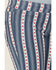 Image #2 - Rock & Roll Denim Americana Striped Flare Jeans , Navy, hi-res