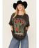 Image #1 - Wrangler Retro Women's Cactus Rose Short Sleeve Graphic Tee, Black, hi-res