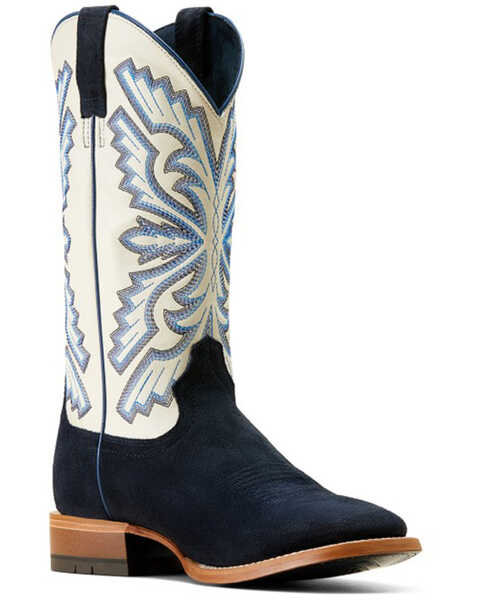 Image #1 - Ariat Men's Sting Roughout Western Boots - Broad Square Toe , Blue, hi-res