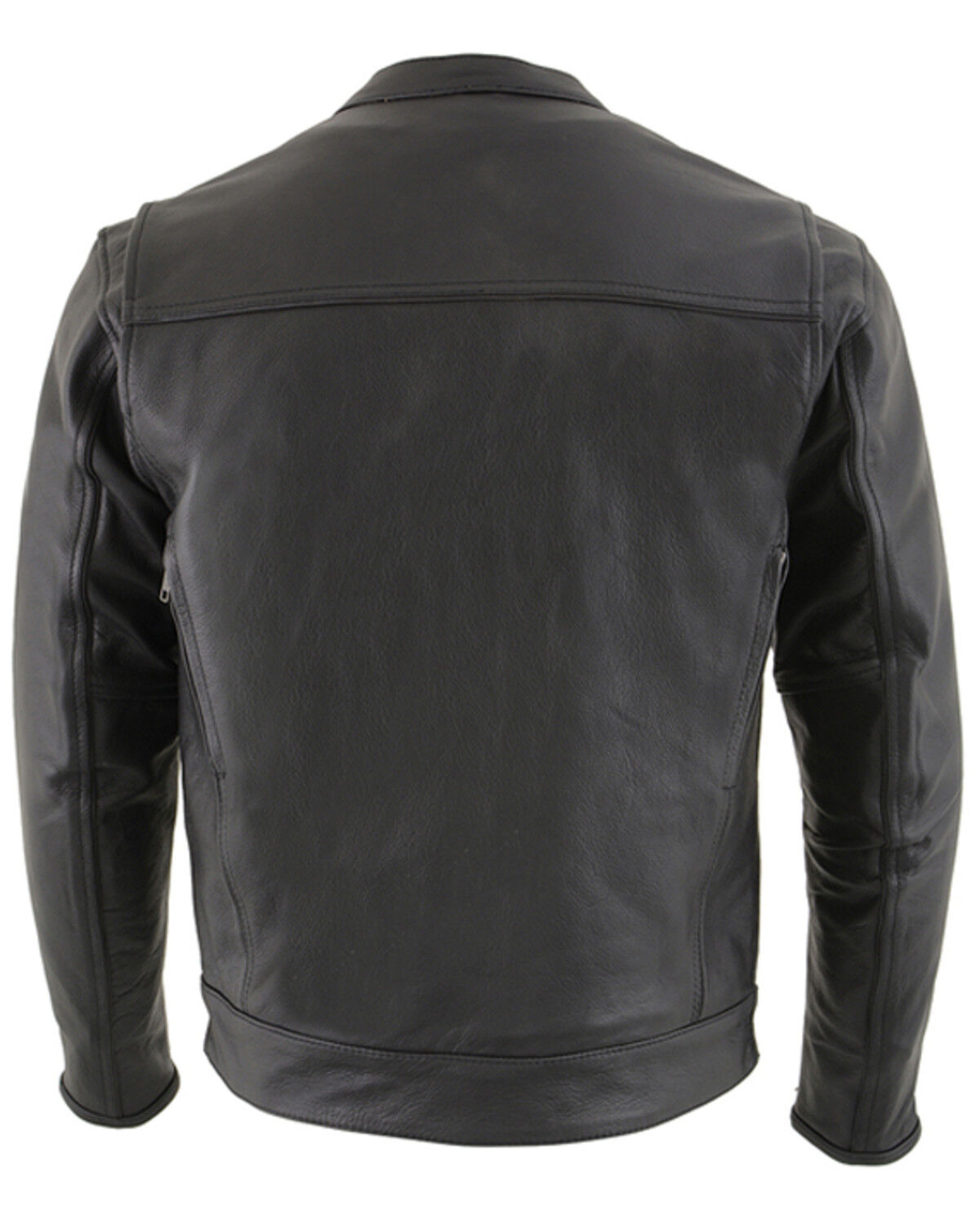 Image #5 - Milwaukee Leather Men's Vented Scooter Zip-Front CoolTec Leather Jacket, Black, hi-res