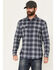 Image #1 - Brothers and Sons Men's Bosque Everyday Plaid Print Long Sleeve Button Down Flannel Shirt , Indigo, hi-res