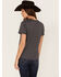 Wrangler Women's Sassy Not Sorry Short Sleeve Graphic Tee, Charcoal, hi-res