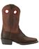 Ariat Boys' Rough Stock Western Boots - Square Toe, Brown, hi-res