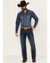 Image #1 - Ariat Men's M4 Colman Porter Dark Wash Relaxed Bootcut Stretch Denim Jeans - Big, Dark Wash, hi-res