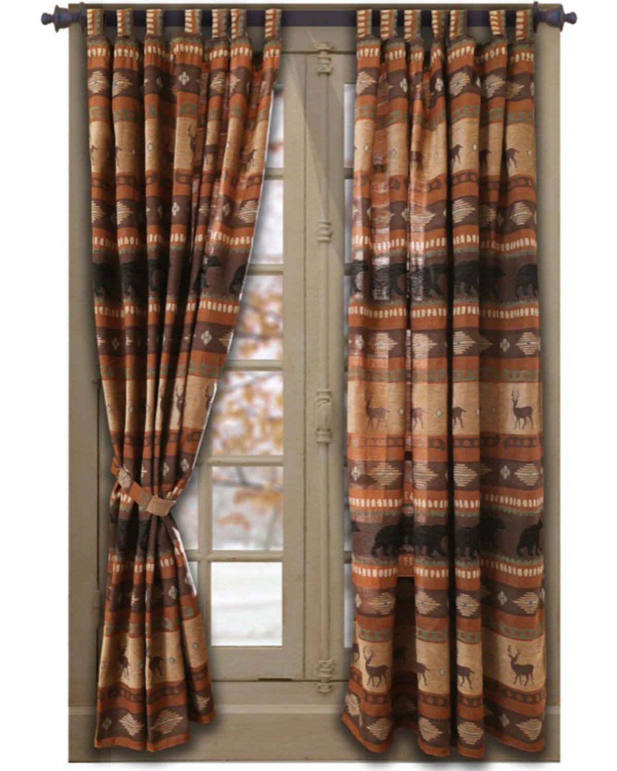 Carstens Autumn Trails Curtains, Rust Copper, hi-res